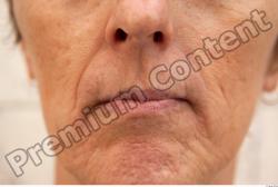 Mouth Woman White Average Wrinkles